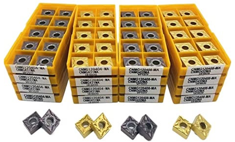 JUN-STORE Carbide CNC Machine Tool Milling Cutter Lathe Cutting Tool SENMIA (Angle : 100PCS, Insert Width(mm) : CNMG120408 VP15TF)