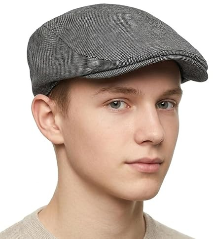 Cool4 Kinder Jungen Schiebermütze Sommer Leinen Flatcap Gatsby Cap Mütze A14