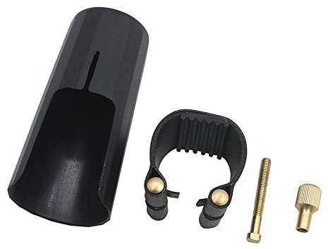 Sunydog Legatura per Sassofono,Bocchino Legatura Fastener + Boccaglio Cap per Alto Sax Saxofono Bocchino Parti