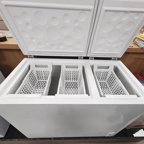 Zerodis Bac de Rangement pour Congélateur Coffre, Organisateur de Congélateur en PP, Lourde Extensible avec Poignée pour la Cuisine (S)