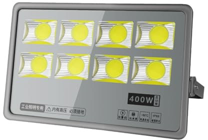 Focos LED Exterior 400-800W LED Proyector Exterior 6000k Luces De Seguridad, IP66 Impermeable Luz Blanca Alto Brillo LED Foco De Trabajo para AlmacéN Garaje Estadio Patio 110~180㎡ IluminacióN (400W)