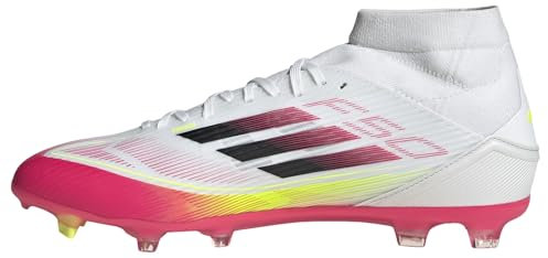 adidas Unisex F50 League Football Boots FG/MG, FTWR White/core Black/solar Yellow, 44 EU