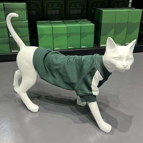 Blazea Schaufensterpuppe Realistische Katzenschaufensterpuppe Stehend, Abnehmbares Ausstellungsmodell für Haustierkleidung, Hauskatze-Skulptur-Dekoration/Bühnenstütze, Weißer Kätzchenpuppenkörper