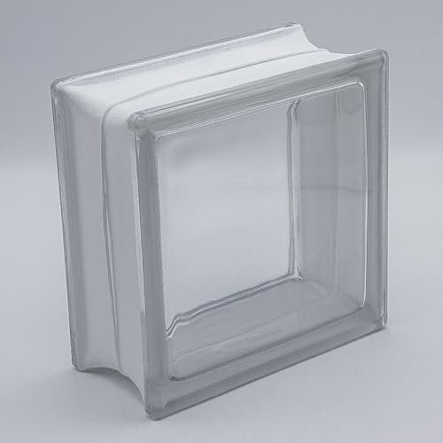 Basic - Blocchi in vetro trasparente, 19 x 19 x 10 cm, 6 pezzi