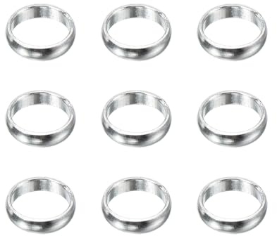 YOKIVE 9 Stück Dart Schaftringe, Indoor Outdoor Aluminium Dart O-Ring Zubehör | Heim, Club, Nylon Und Kunststoff Schäfte (Silberton)