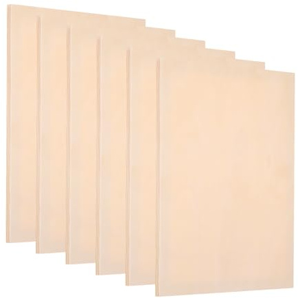 PATIKIL 16 x 12 Inch Wood Panel Board, 6 Pack Unfinished Wooden Canvas Boards Square Blank Deep Cradle Board for Painting Pouring DIY Art Use with Oils Acrylics