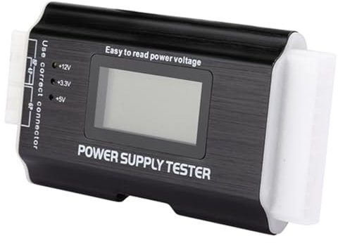 Netzteil-Tester, 20/24-poliger ATX-SATA-Netzteil-Tester, PC-Netzteil-Tester, Computer-Netzteil-Tester, LCD-Display, Unterstützung aus Aluminiumlegierung