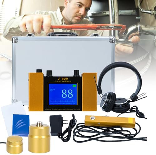 Detector De Fugas De Agua SubterráNea De 2 Metros, Sensor De Fugas De TuberíAs De Agua UltrasóNico Profesional, Sensor De GeóFono De Fugas De Agua para El Hogar Y El Exterior