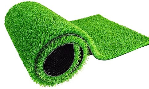 Tapis de gazon artificiel pour jardin - 4 m x 10 m - Fausse gazon avec hauteur de poils de 20 mm - Gazon synthétique vert - Rouleau de gazon synthétique - Taille : 4 x 10 m