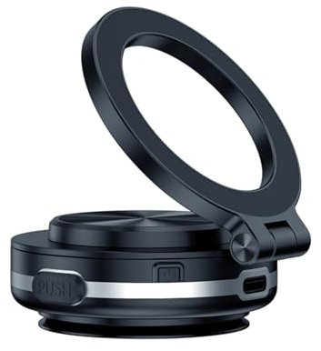 Support de téléphone pliable pour voiture - Ventouse sous vide - Rotation à 360 degrés - Angles de vision réglables - Compatible avec différents smartphones