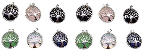 Tofficu Set Di Ciondoli Per Gioielli 12 Pezzi Ciondoli in Lega Con Albero Cristalli Forniture Artigianali Per Realizzare Collane Bracciali E Orecchini in Stile Natalizio