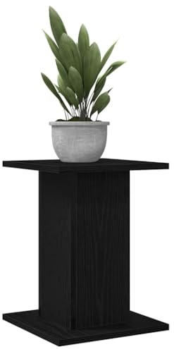 vidaXL Växtställ 2 pcs Svart Ek 30 x 30 x 40 cm Konstruerat trä, Plantehållare för trädgård och terrass, modern inomhus och utomhus, hållbar ställning för hemmet