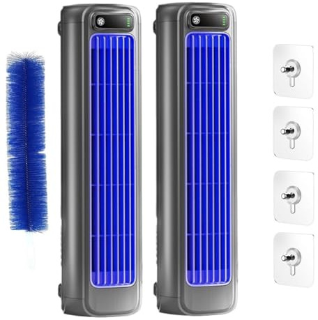 Brizac Condizionatore d'aria, condizionatore d'aria portatile, ventola di raffreddamento silenziosa con 3 velocità, goditi un raffreddamento rapido, naturale e sano (blu*2)