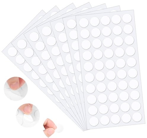 TDUNSYA 350 Stück Doppelseitige Klebepunkte Doppelseitig Ballon Klebepunkte Transparent Foto Klebepads Transparente Klebende Aufkleber für Festival Dekoration(20MM)