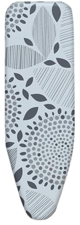 Copriasse Da Stiro 140X45 Punti Grigi Copertura Asse Da Stiro In Cotone, Con Riflettore Termico, Imbottitura Spessa In Foam E Con Elastico,Resistente Al Calore Fino A 215℃
