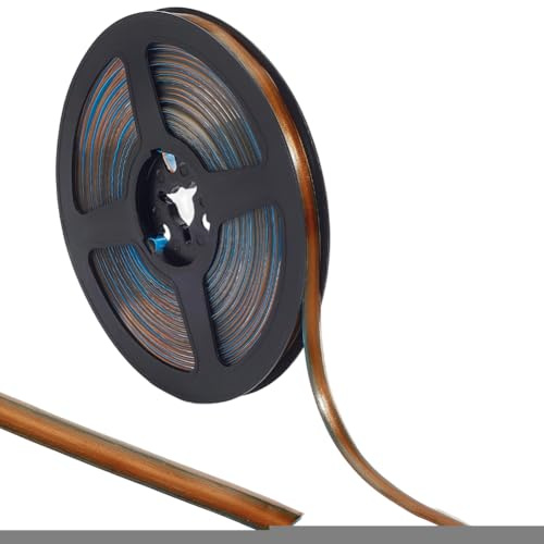 GORGECRAFT Cinta de Calafateo Autoadhesiva de 6 m X 8mm Moldura Despegable Adherible de PVC Impermeable Sellador de Juntas Borde Cocina Fregadero Inodoro Bañera Decoración de Bordes de Pared.