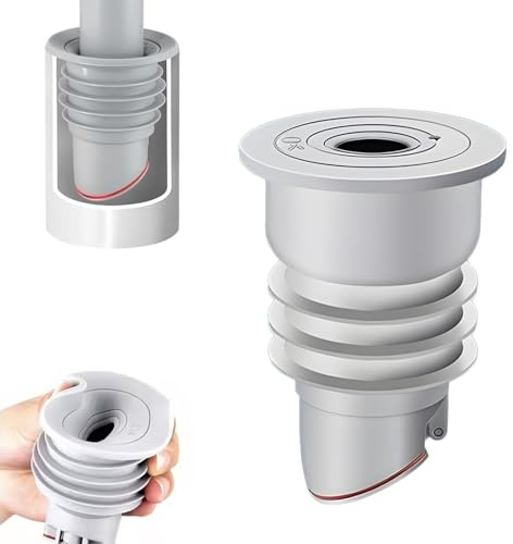 Washing Machine Waste Pipe Stopper, Silicone Drain Pipes Sealer, Sewer Hose Seal Plug Deodorant, Washing Machine Pipe Seal Hose Connector, Sewer Silicone Plug for Bathroom, Kitchen & Laundry Room