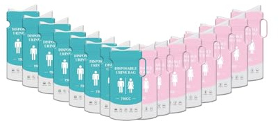 XingRanYao Portable Toilet Bags 16 Pack - 750cc Leak-Proof Vomit & Urine Bags with Super Absorbent Polymer, Emergency Toilet for Camping, Car Travel, Adults