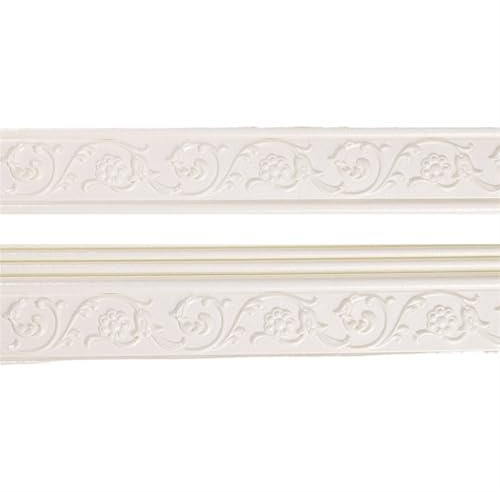 Zócalo de espuma para bordes de pared, Adhesivo de pared autoadhesivo PVC con borde rodapié, multicolor, 69cm x 8-11cm(5)