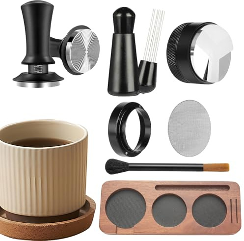 Prensa de café expreso - Kit de prensa de 51 mm, dispositivo de portátil | Juego de accesorios de preparación duraderos, dispositivo compacto de preparación de café para el hogar, cafetería, t