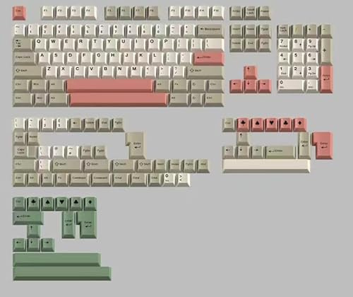 Ussixchare PBT Retro Keycaps, Cherry Profile Double Shot 9009 Keycaps Set, 178 Key Custom Key caps for MX Switches Mechanical Keyboard（9009）