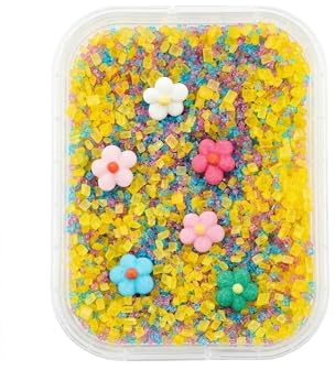DFPRIME Decorazioni Pasquali per Dolci - Cristalli di Zucchero Colorati con Fiorellini di Zucchero - Sprinkles per Torte e Decorazioni Commestibili per Dolci Pasquali