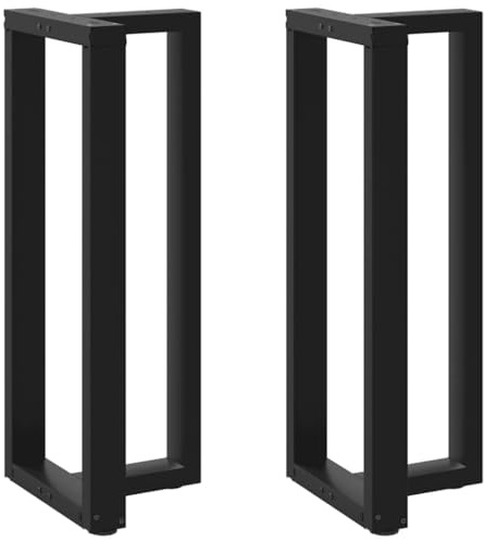 Yisssmeng Bartischbeine T-Form 2er Set Schwarz, Metall Stehtischbeine 40x35x100 cm, Pulverbeschichteter Stahl Tischkufen für DIY Bartische & Arbeitstische, mit Verstellbaren Füßen