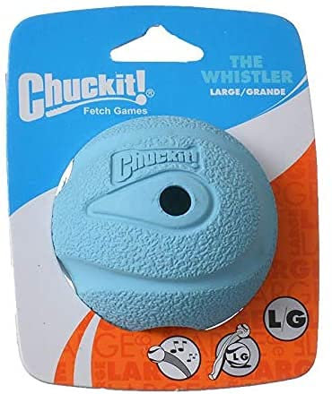 Chuckit! (10 Pack) Dog Fetch Toy Whistler Ball Noisy Play Fits Launcher Large