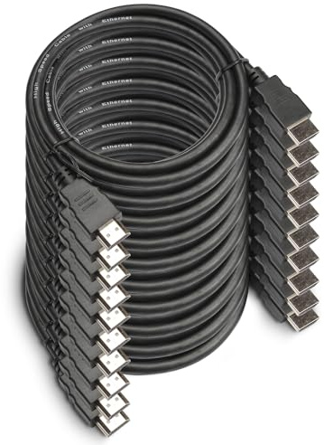 OREI Ultra High Speed 4K HDMI Cable 6ft – 10.2Gbps, 3D, ARC, Ethernet – Premium 6ft HDMI Cable for TVs, Monitors, Home Theater & Gaming (10 Pack)