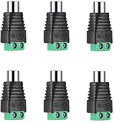 Iskueal Connecteur RCA vers AV à vis, adaptateur audio pour câble RCA, jack femelle phono RCA sans soudure, convertisseur audio/vidéo, câble de haut-parleur vers adaptateur RCA