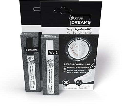 glossy DREAMS Unisex – Lápiz impermeabilizante Adulto Negro y Blanco – 2 bolígrafos