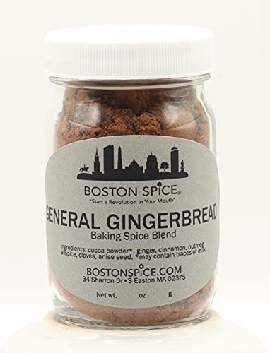 General Gingerbread Spice Handmade Baking Blend Mix Piernicki Pierniczi Pierniki Pfefferkuchen Lebkuchen Cookies Ginger Bread Cake Muffins Smoothies Pancakes Brownies Apple Pie 1/2 Cup Jar wt. 1.7oz/49g