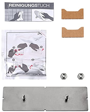 KEUCO Klebeset Typ 4 für Feuchtpapierbox und Edition 11 Duschkörbe | Set zum Kleben, ohne Bohren