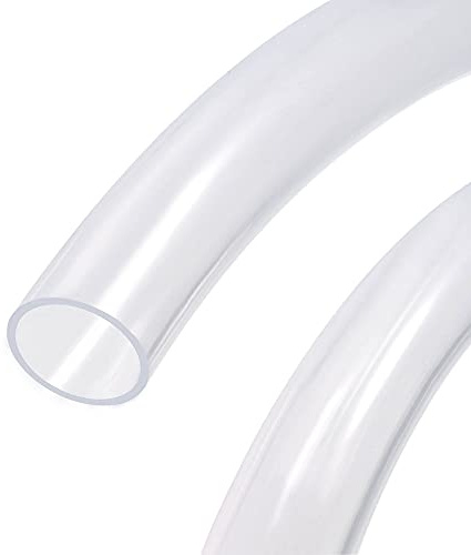 sourcing map 2 Mètre Tuyau Flexible PVC Transparent Vinyle Tube PVC 32x38mm | 32mm Diamètre Interne 38mm Diamètre Externe 2 Mètre de Longueur Flexible Léger pour Eau Tube Air Ligne