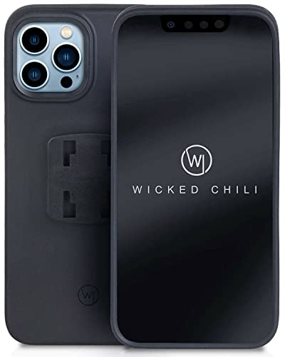 Wicked Chili QuickMOUNT Case kompatibel iPhone 13 und iPhone 13 Pro | (6,1 Zoll) Handyhülle für QuickMOUNT 3.0 Fahrrad Halterung, schwarz