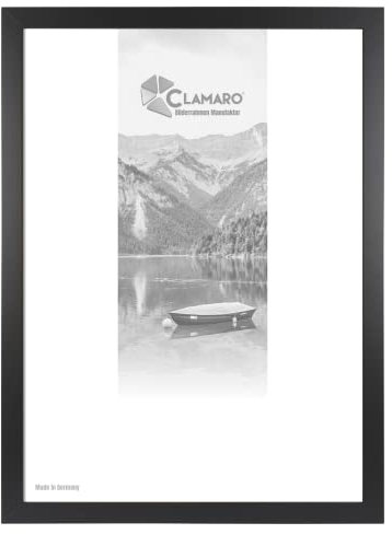 CLAMARO 'COLLAGE' Bilderrahmen 61x140 handgefertigt | Schwarz Matt | MDF Holzbilderrahmen eckig modern inkl. Acrylglas, Rückwand und Aufhänger (querformat & hochformat)