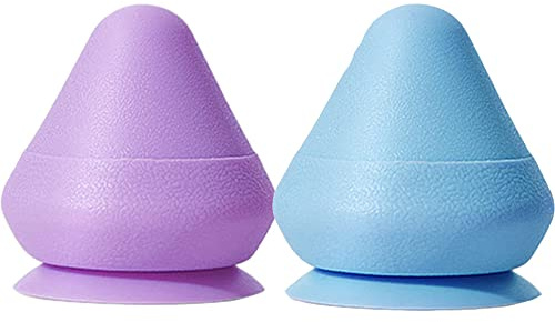 LTLCLZ 2Stück Adsorption Faszienkugel Silikon Massagekegel Festkugeln Psoas Brustwirbelsäule Rücken Schulterblatt Muskelfreigabe Massagegerät