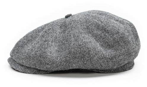 Sterkowski Shelby | 100% Harris Tweed Schiebermütze für Herren und Damen | Warm Elegant 8-Panel Zeitungsjunge Kappe