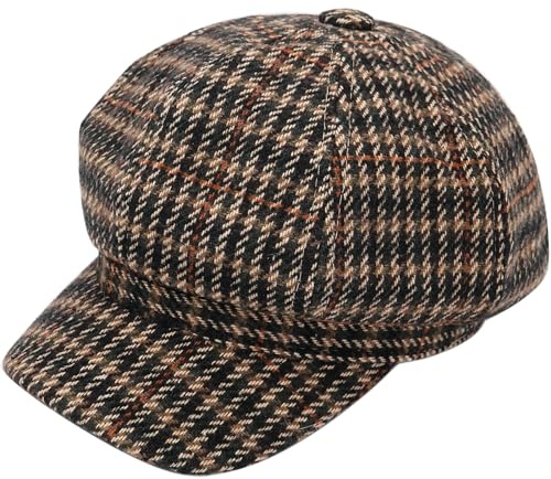 WULIQIUQIU Newsboy Mützen für Damen, klassische Baskenmütze, Herbst-/Wintermütze