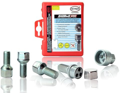 Heyner Germany StillBull Locking Wheel Nuts Fits VW ID.3 2019-on M14x1.5 Set 4 Locks Alloys Antitheft Protection Bolts OHE