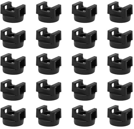 Magnetische Kabelbinderhalterungen, 22 mm, Schwarz, 20 Stück