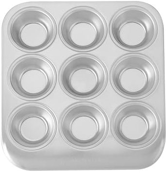MasterClass Plaque à muffins en aluminium recyclé, plateau à muffins à 9 trous, plaque à pâtisserie pour Yorkshire Pudding, répartition supérieure de la chaleur et résistance au gauchissement