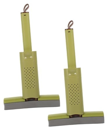 ORFOFE 2piezas Mini Mopa Portátil Absorbente con Función Autoescurrido Trapeador Pequeño para Limpieza De Escritorios Baños y Cocinas Casa y Oficina