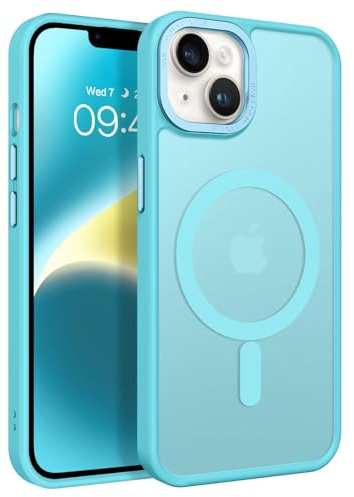 GaoBao für iPhone 14 Hülle, Handyhülle iPhone 14 [Kompatibel mit MagSafe] Durchscheinende Matte Magnetische Stoßfeste Anti-Fingerabdruck Schutzhülle Handyhülle für 6.1 Case, Blaugrün