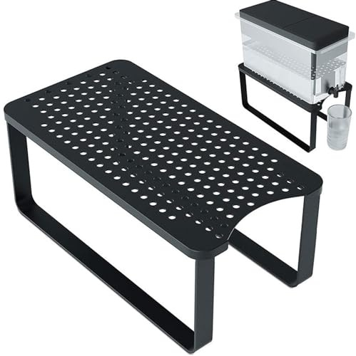 Moreeulsi 37.8x19.8cm Metal Sturdy Water Filter Stand, Black Metal Stand for Water Dispenser, Detachable Easy Install Metal Stand for Water, Metal Beverage Dispenser Stand