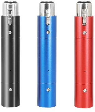 Begchy Dynamischer Mikrofonvorverstärker, Tragbarer Mikrofonvorverstärker, Rauschunterdrückung, Verstärkung, Mikrofonvorverstärker für Konzerte, Rot, Blau und Schwarz.