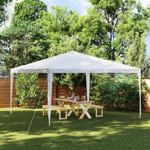Rasen & Garten, Outdoor-Wohnen, Außenstrukturen, Vordächer & Pavillons, Partyzelt, 4 x 4 m, Weiß