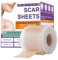 Psecici Silicone Scar Tape for Surgical Scars,Extra Long Scar Sheets for C-Section, Tummy Tuck, Keloid, and Surgical Scars - Reusable Medical Grade Silicone Scar Tape