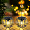 Ulikey Lanterne Solari da Esterno, 2 Pezzi Lampada Solare da Giardino con Gancio e Catena, IP65 Impermeabile Lampada da Esterno per Terrazza Prato Balcone Decorazione Giardino