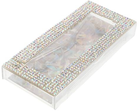 OATIPHO Empty Eyelashes Storage Box Rhinestone Eyelash Travel Case Für Wimpernorganisation Handlich Und Für Reisen Hochzeiten Und Besondere Anlässe
